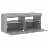 TV Cabinet with LED Lights Grey Sonoma 90x35x40 cm 815676