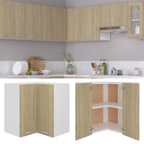Hanging Corner Cabinet Lyon Sonoma Oak 57x57x60 cm Engineered Wood 806393