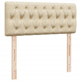 Box Spring Bed with Mattress Cream 120x190 cm Fabric 3285839