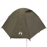 Camping Tent Dome 3-Person Brown Waterproof 4009616