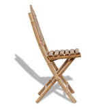 Garden Chair Set of 2 Bamboo Solid bamboo Medium Foldable 41498