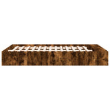 Bed Frame without Mattress Smoked Oak 140x200 cm 3280570