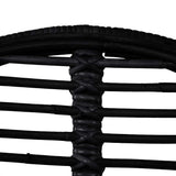 Dining Chairs 6 pcs Black Natural Rattan 275499