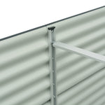 Garden Raised Bed 320x80x81 cm Galvanised Steel Grey 45522