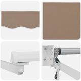 Solar Electric Awning 5 x 3 m Taupe 100% Polyester 3426371