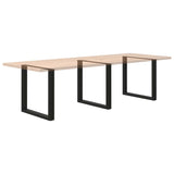 ZNTS Coffee Table Legs U-Shaped 3 pcs Black 80x cm Steel 4013204