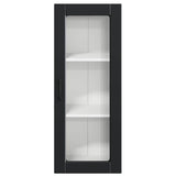 Wall Glass Cabinet PORTO Black 40 x 31 x 100 cm Engineered Wood 885446