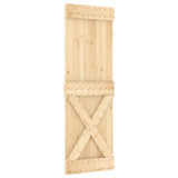Sliding Door with Hardware Set 70x210 cm Solid Wood Pine 3332754
