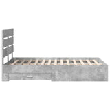 Bed Frame Concrete Grey 120 x 200 cm Engineered Wood 3411991