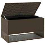 Outdoor Cushion Box Brown 100x55x55.5 cm Poly Rattan 4104142