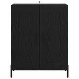Sideboard Black Oak 69.5 x 34 x 90 cm Engineered Wood and Iron 881605