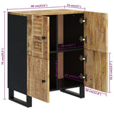 Sideboard with 4 Doors 60x33x75 cm Solid Wood Mango 352917