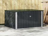 Garden Storage Box Black 151.5 x 107 x 100 cm Steel 42011282