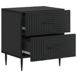Bedside Cabinet 2 pcs Black 43 x 34.5 x 47.5 cm Engineered Wood 894758