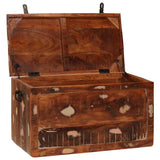 Storage Box with Storage with Door Brown Solid Mango Wood 4104568