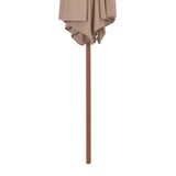 Garden Parasol with Wooden Pole 270 cm Taupe 44516