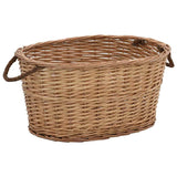 Firewood Basket with Carrying Handles 58x42x29 cm Natural Willow 286982