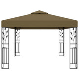 Gazebo with Double Roof 3x4 m Taupe 180 g/m 312244