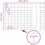 Field Fence Silver 25 x 1.2 m Galvanised steel 42005811