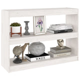 Book Cabinet Room Divider White 100x30x71.5 cm Pinewood 808209