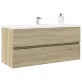 Bathroom Sink Cabinet Sonoma Oak 100x38.5x45 cm Engineered Wood 849639
