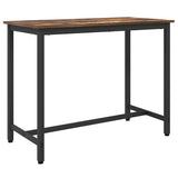 Table Smoked Oak 100 x 50 x 76.5 cm Engineered Wood and Steel 873746