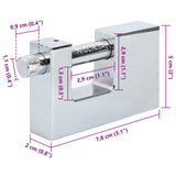 Padlock 12 pcs Silver Steel 42020740