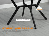 Dining Room Table with Black Legs Anti-slip Foot Pads for Living Room Dining Room 90 x 76 cm Brown T3398P344639