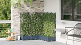 Garden Planter 5 pcs Grey 120 x 120 x 125.5 cm Plastic 42002865