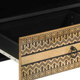 TV Cabinet Black 80x33.5x46 cm Solid Rough Wood Mango 4018645