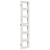 Room Divider 5 Panels White Solid Wood Paulownia 358695