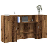 Reception Desk Old Wood 200x50x103,5 cm Engineered Wood 3324221
