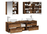 Bathroom Cabinet Set 5 pcs Old Wood Engineered Wood 3406677