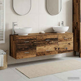 Bathroom Furniture Set 3 pcs Old Wood 49.5 x 44.5 x 65 cm 3405897