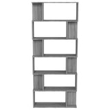 Book Cabinet/Room Divider Grey Sonoma 80x24x192 cm Engineered Wood 816060
