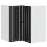 Kitchen Wall Corner Cabinet Lucca Black Engineered Wood 853858