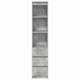 Highboard Concrete Grey 37.5x35x180 cm Engineered Wood 861664