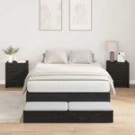 Storage Bed Frame with Drawer Black oak 236.5 x 120 x 31.5 cm 3335630