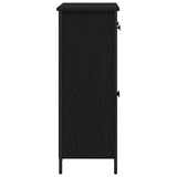 Sideboard with Drawer Black Oak 70 x 30 x 80 cm Engineered Wood 863159