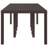 Garden Table Brown 300 x 100 x 73 cm Poly Rattan 3378521