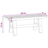 Dining Bench NOAIN 120 x 41 x 45 cm Solid Pine Wood Black 42020926