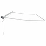 Awning Frame with LED Strip Lights White 600 x 350 cm Aluminium 313208