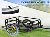 Bike Cargo Trailer in Steel Frame Extra Bicycle Storage Carrier with Hitch-Black T3398P548002