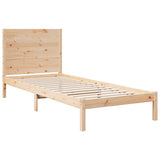 Extra Long Bed Frame without Mattress 90x220 cm Solid Wood 3309281