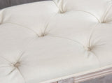 2-Tier Bed End Bench, Vintage Stool, Wooden Window Seat with Storage Shelf, Button Tufted T3398P344378