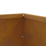 Lawn Edging 6 pcs Rusty 60 x 60 x 13 cm Weathering Steel 874743