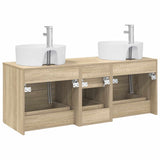 Bathroom Furniture Set 3 pcs Sonoma Oak 49.5 x 44.5 x 65 cm 3405885