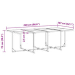 Garden Dining Set 9 pcs Black Steel 3335875