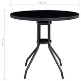 Bistro Set Black and Anthracite Aluminium 5 Piece Set 3070658