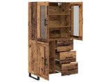 Highboard with Drawer 2 pcs Old Wood Engineered Wood 3415767